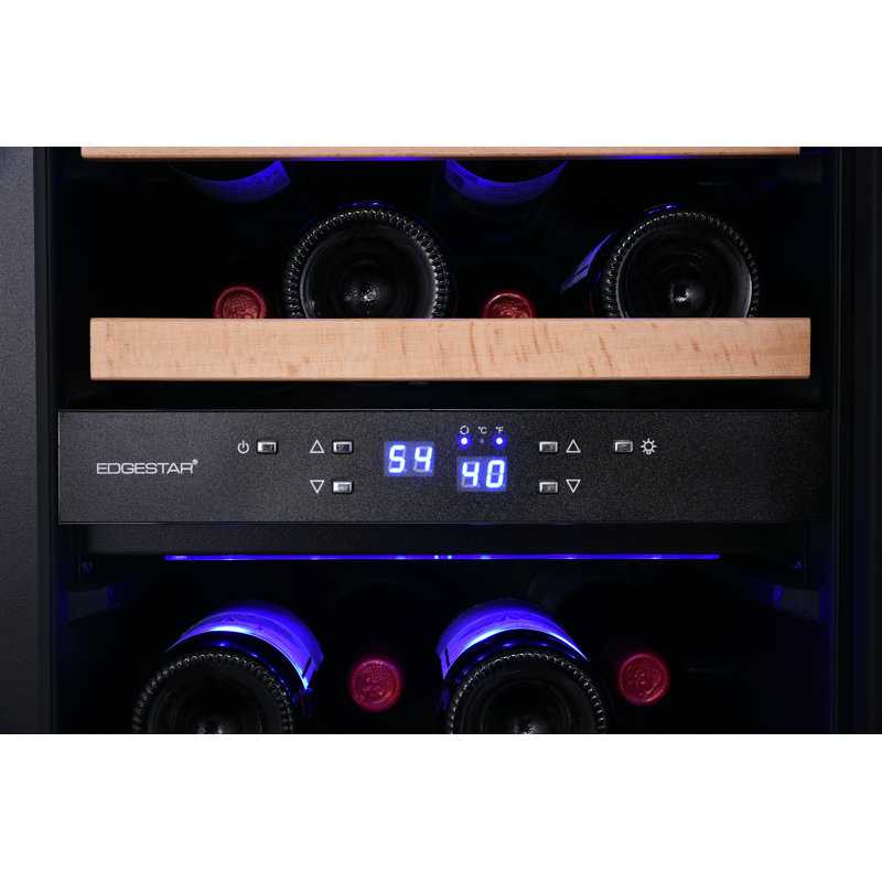 EdgeStar 15'' 26 Bottle Dual Zone BuiltIn Wine Refrigerator & Reviews